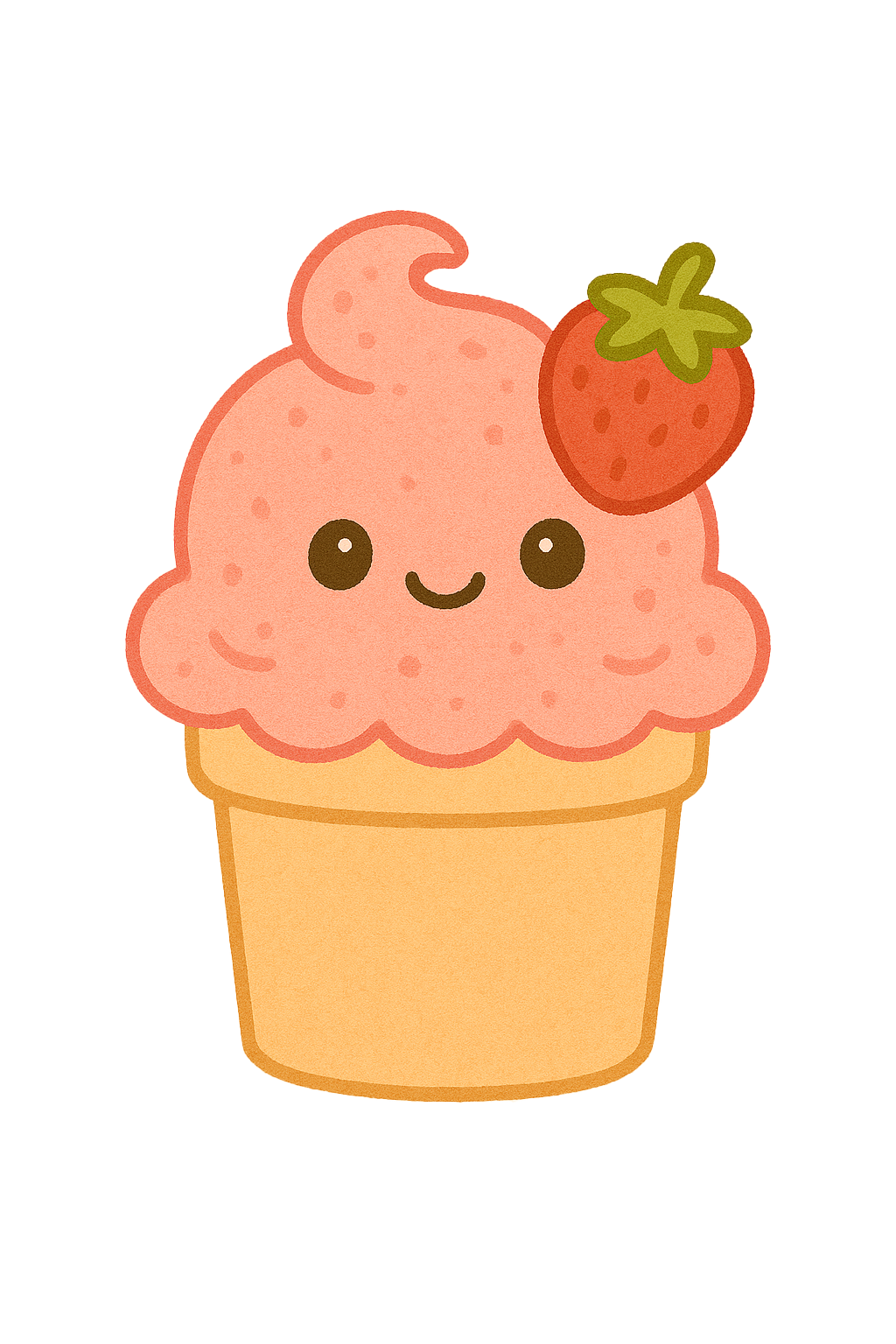 Strawberry Ice Cream Sticker