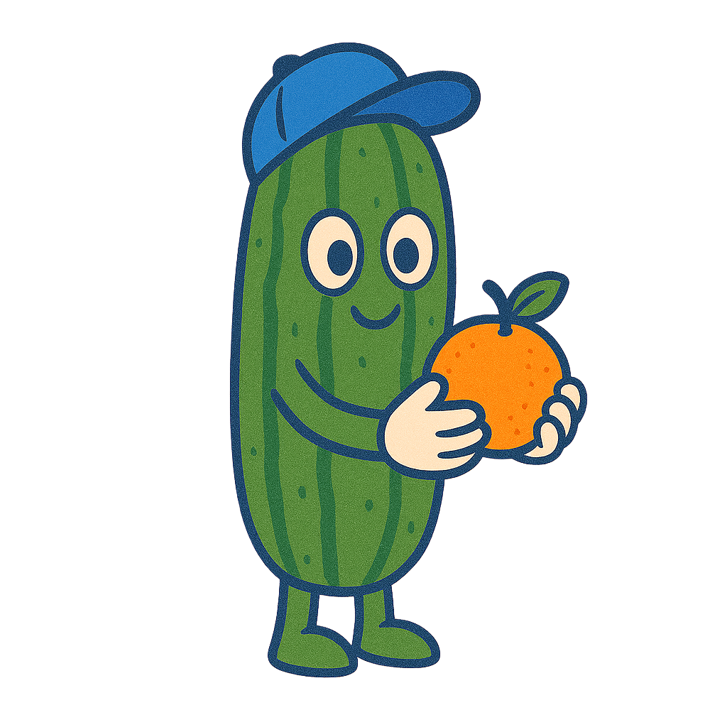 Cucumber Smiling Sticker