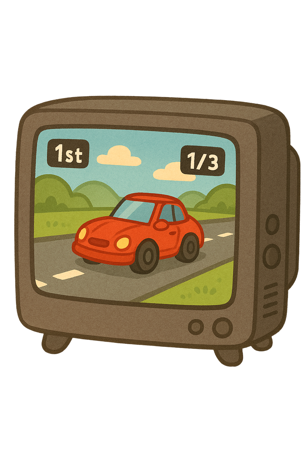 TV Car Game Sticker