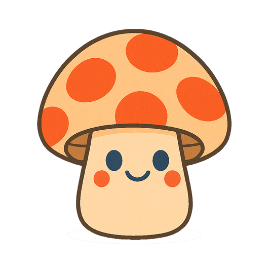 Smiling Mushroom Sticker