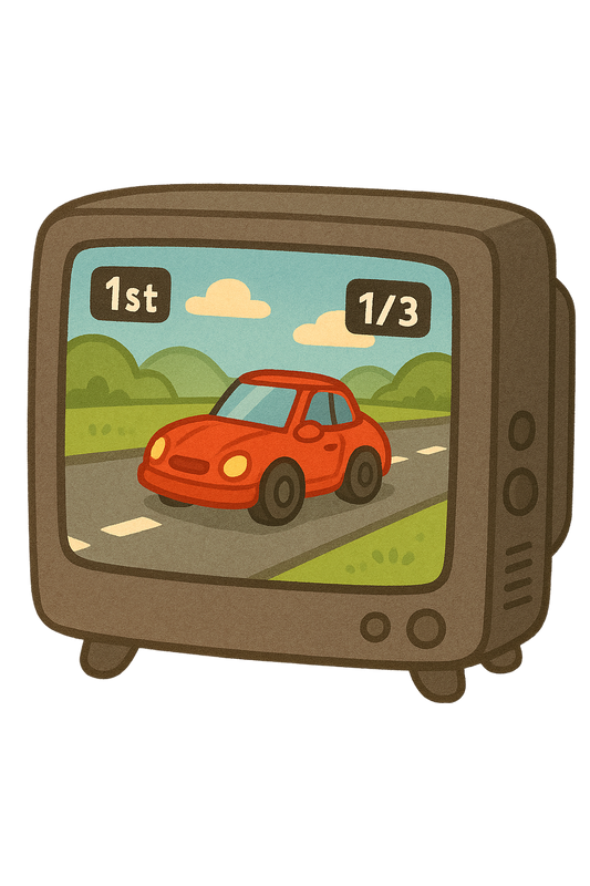 TV Car Game Sticker